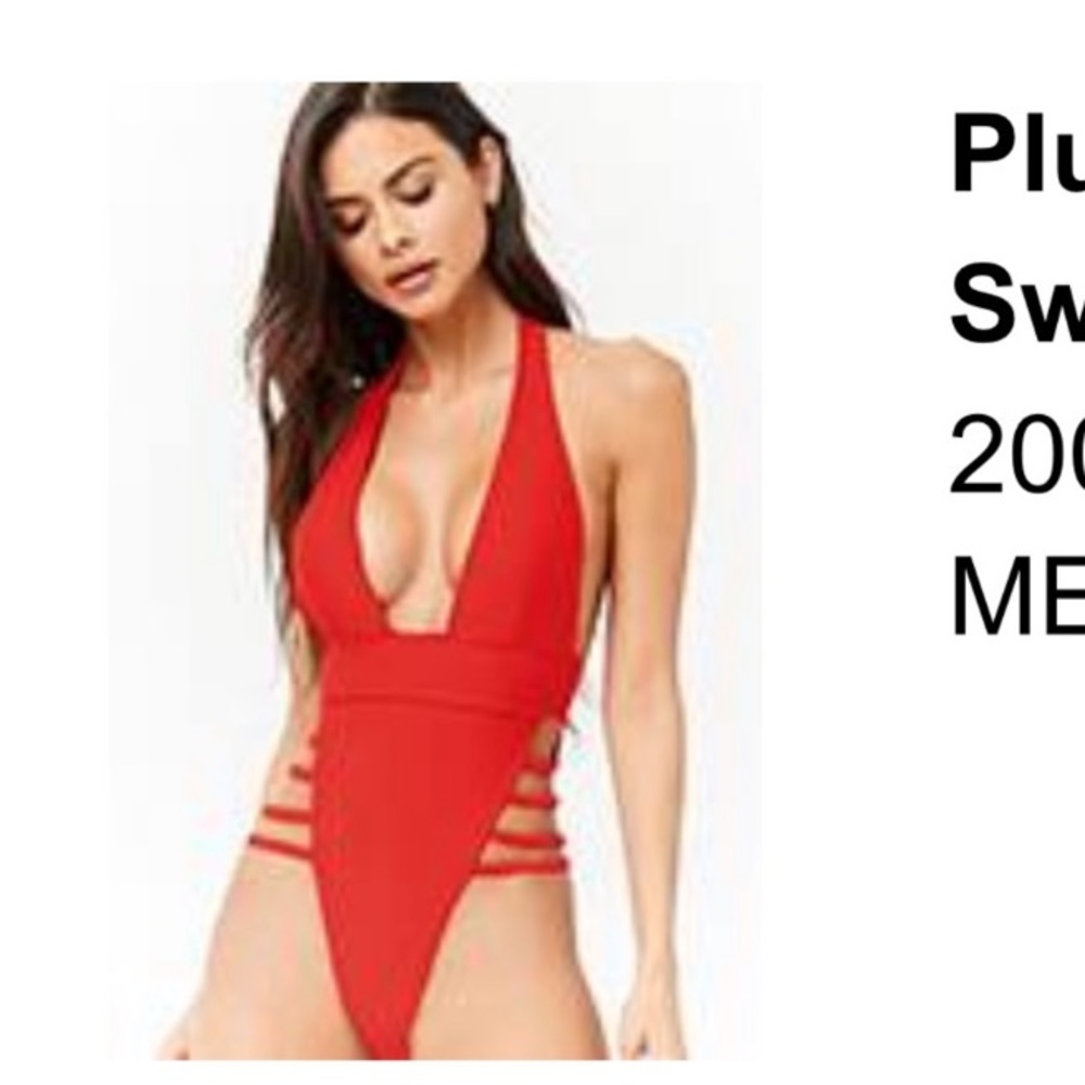 NWT Forever 21 - Red One-piece Bathing Suit - M